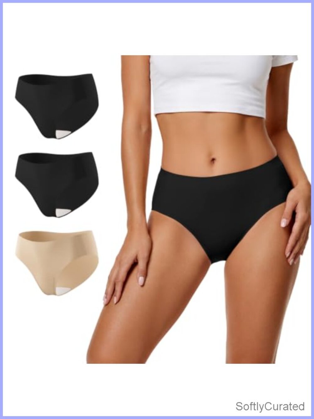 Seamless No Show Boyshort Underwear Cotton Camel Toe Invisible Panty Brief 3